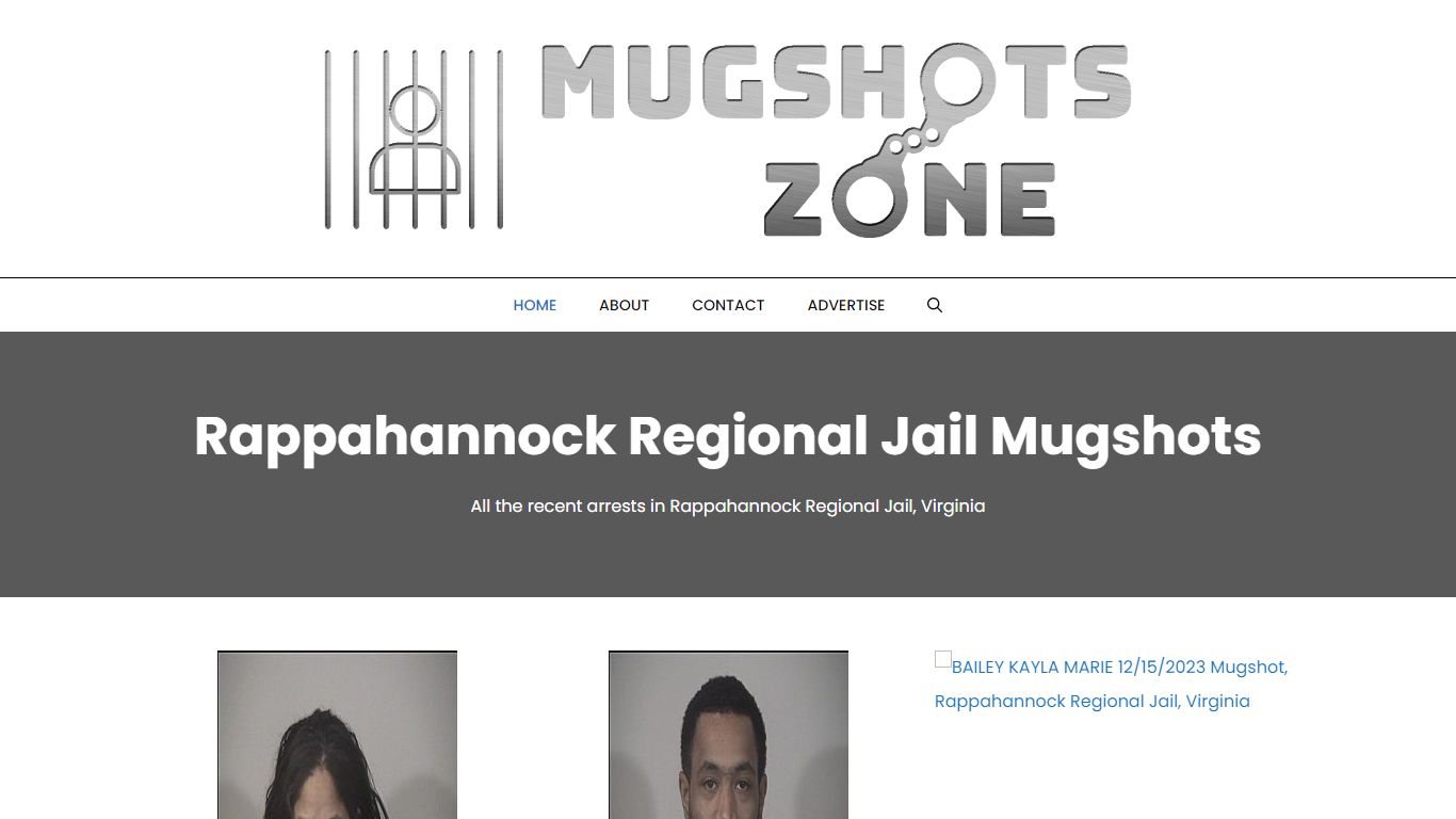 Rappahannock Regional Jail Mugshots Zone