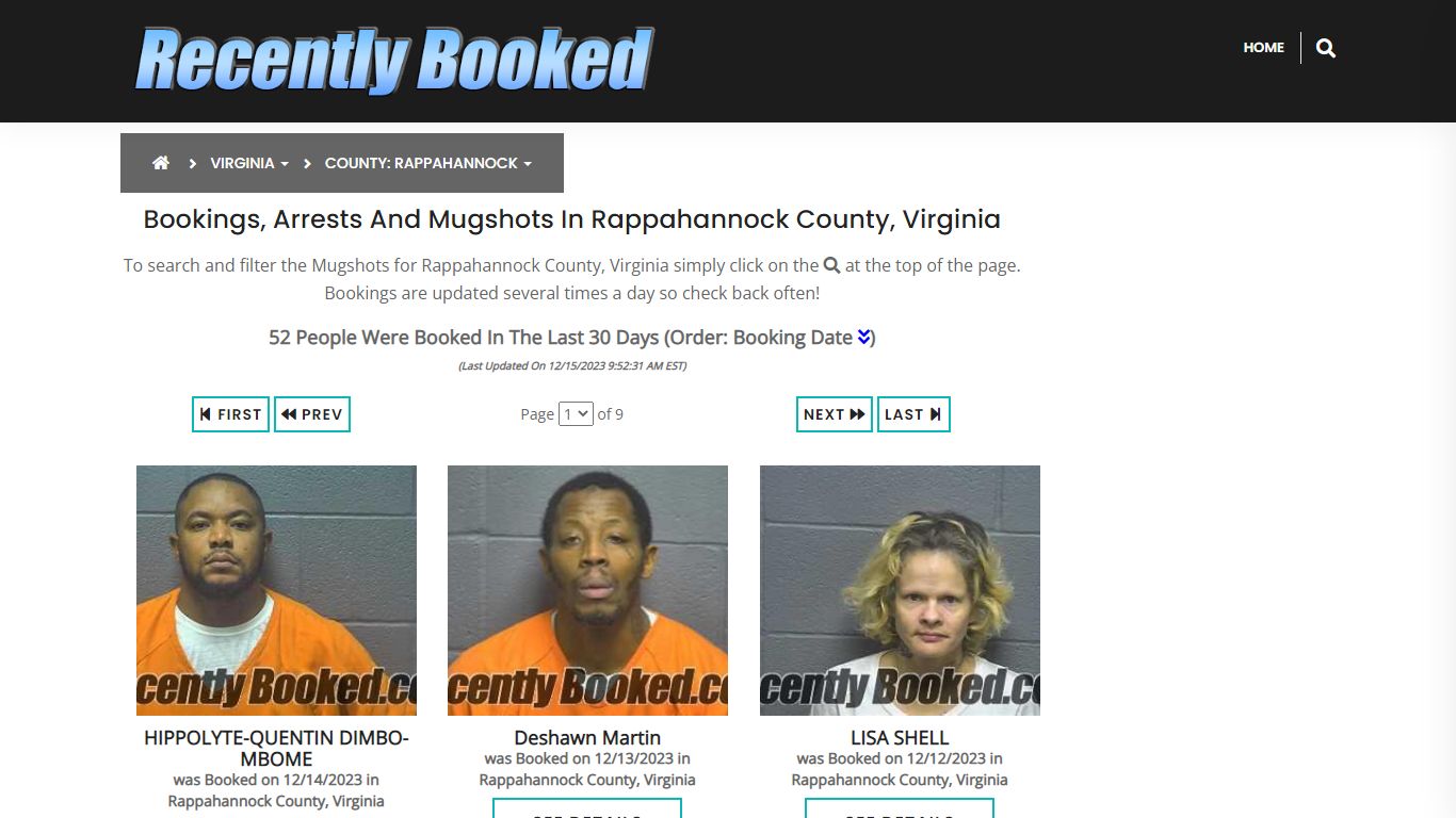 Bookings, Arrests and Mugshots in Rappahannock County, Virginia